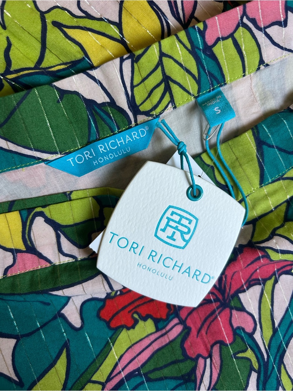 Tori Richard Colorful Tropical Fantasy Isle Annemarie Wrap Cotton Maxi Skirt - Picture 8 of 8